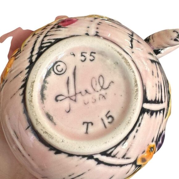 1950s Hull Pottery "Blossom Flite" Tea Service- 3 Pieces Mid Century - Picture 6 of 9